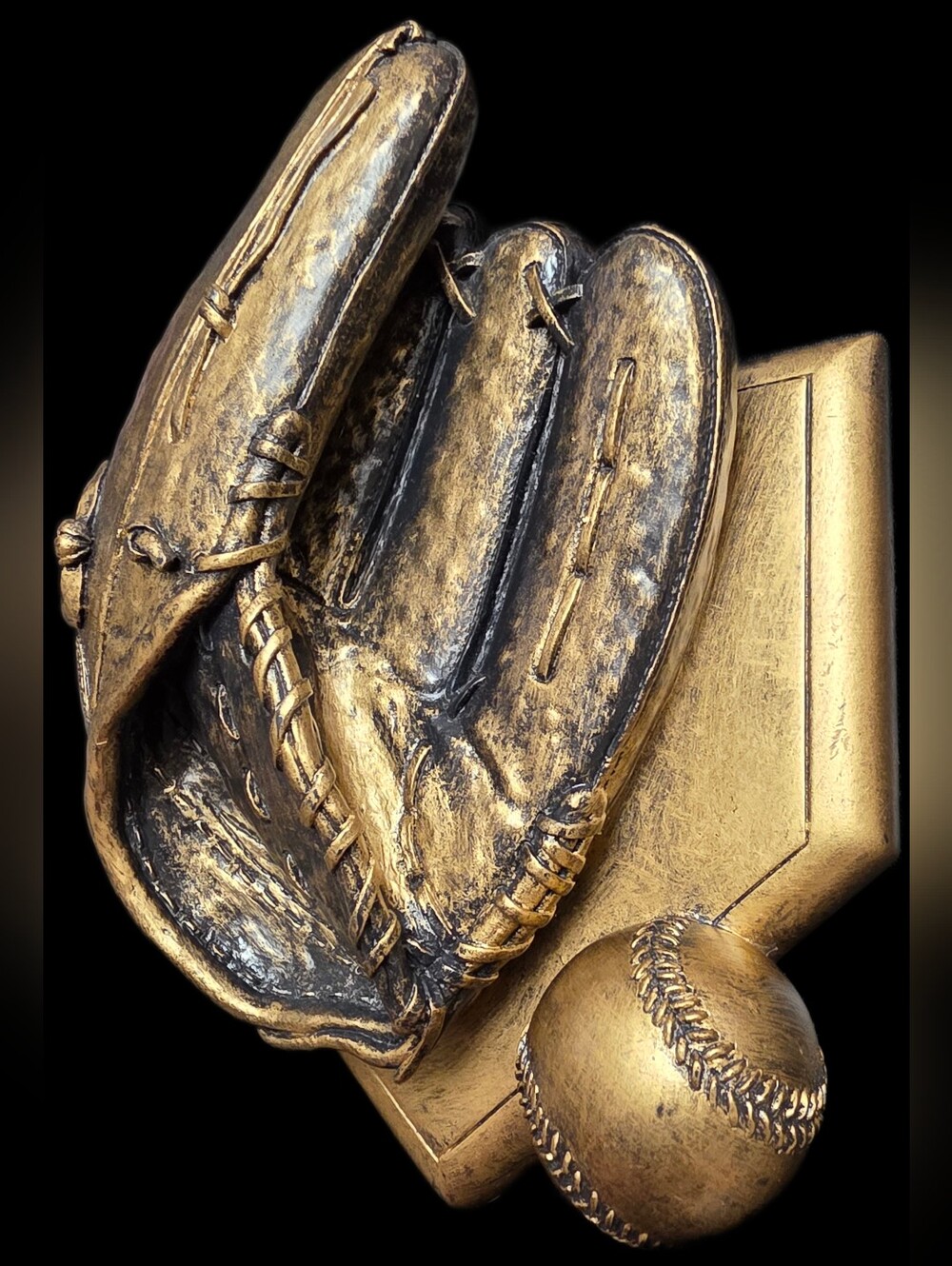 White 'Baseball' Hand-Painted Home Accent